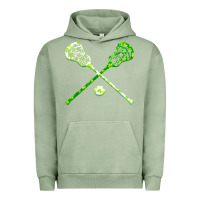 Pigment Oil Green funny lacrosse st patricks day boys men shamrock ball t shirt Urban Hoodie - linhVisuals