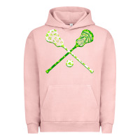 Pigment Salmon funny lacrosse st patricks day boys men shamrock ball t shirt Urban Hoodie - linhVisuals