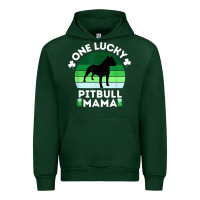 Forest Green funny st patrick's day one lucky pitbull mama pitbulldog t shirt Urban Hoodie - linhVisuals
