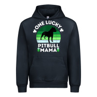 Navy funny st patrick's day one lucky pitbull mama pitbulldog t shirt Urban Hoodie - linhVisuals
