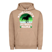Pigment Burro funny st patrick's day one lucky pitbull mama pitbulldog t shirt Urban Hoodie - linhVisuals