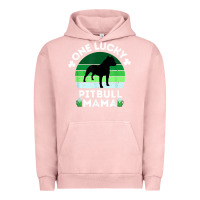 Pigment Salmon funny st patrick's day one lucky pitbull mama pitbulldog t shirt Urban Hoodie - linhVisuals