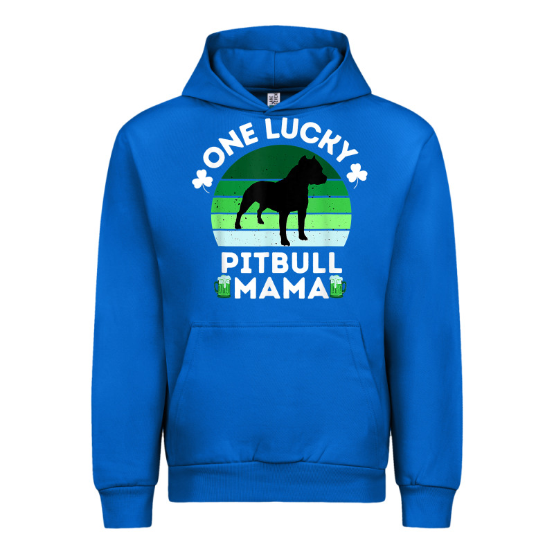 Funny St Patrick's Day One Lucky Pitbull Mama Pitbulldog T Shirt Urban Hoodie by linhVisuals | Teevron