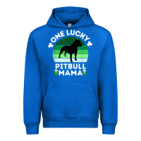 Cobalt funny st patrick's day one lucky pitbull mama pitbulldog t shirt Urban Hoodie - linhVisuals