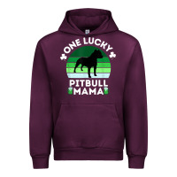 Mauve Wine funny st patrick's day one lucky pitbull mama pitbulldog t shirt Urban Hoodie - linhVisuals