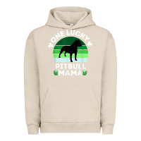 Pigment French Oak funny st patrick's day one lucky pitbull mama pitbulldog t shirt Urban Hoodie - linhVisuals