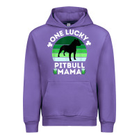 Tulip funny st patrick's day one lucky pitbull mama pitbulldog t shirt Urban Hoodie - linhVisuals