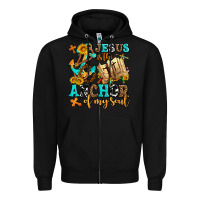 Black jesus is the anchor of my soul Zipper Hoodie - AdoDesignShop