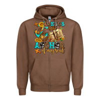 Chestnut jesus is the anchor of my soul Zipper Hoodie - AdoDesignShop