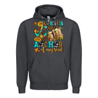 Smoke jesus is the anchor of my soul Zipper Hoodie - AdoDesignShop