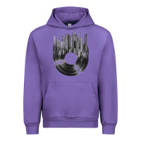 Tulip vinyl record cityscape Urban Hoodie - linhVisuals