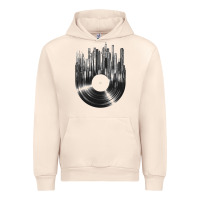 Sandshell vinyl record cityscape Urban Hoodie - linhVisuals