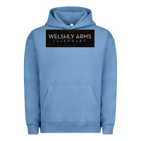Pigment Pebble Blue welshly arms 005 Urban Hoodie - linhVisuals