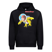 Black curious george happy astronaut portrait t shirt Urban Hoodie - linhVisuals