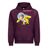 Mauve Wine curious george happy astronaut portrait t shirt Urban Hoodie - linhVisuals