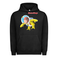 Pigment Black curious george happy astronaut portrait t shirt Urban Hoodie - linhVisuals