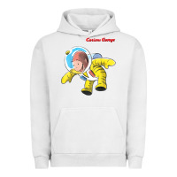 Pigment Lunar Rock curious george happy astronaut portrait t shirt Urban Hoodie - linhVisuals