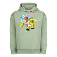 Pigment Oil Green curious george happy astronaut portrait t shirt Urban Hoodie - linhVisuals