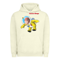 Pigment Pistachio curious george happy astronaut portrait t shirt Urban Hoodie - linhVisuals