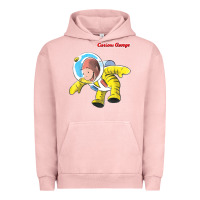 Pigment Salmon curious george happy astronaut portrait t shirt Urban Hoodie - linhVisuals