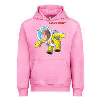 Fuchsia Pink curious george happy astronaut portrait t shirt Urban Hoodie - linhVisuals