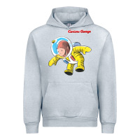 Heather Grey curious george happy astronaut portrait t shirt Urban Hoodie - linhVisuals
