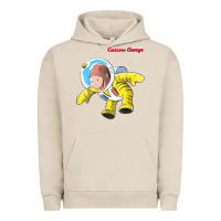 Pigment French Oak curious george happy astronaut portrait t shirt Urban Hoodie - linhVisuals