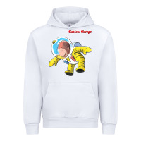 White curious george happy astronaut portrait t shirt Urban Hoodie - linhVisuals