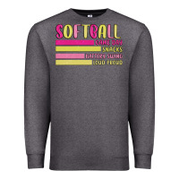 Charcoal Heather retro softball png Premium Sweatshirt - JahusDesignShop