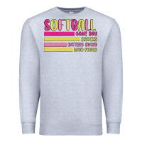 Heather Grey retro softball png Premium Sweatshirt - JahusDesignShop