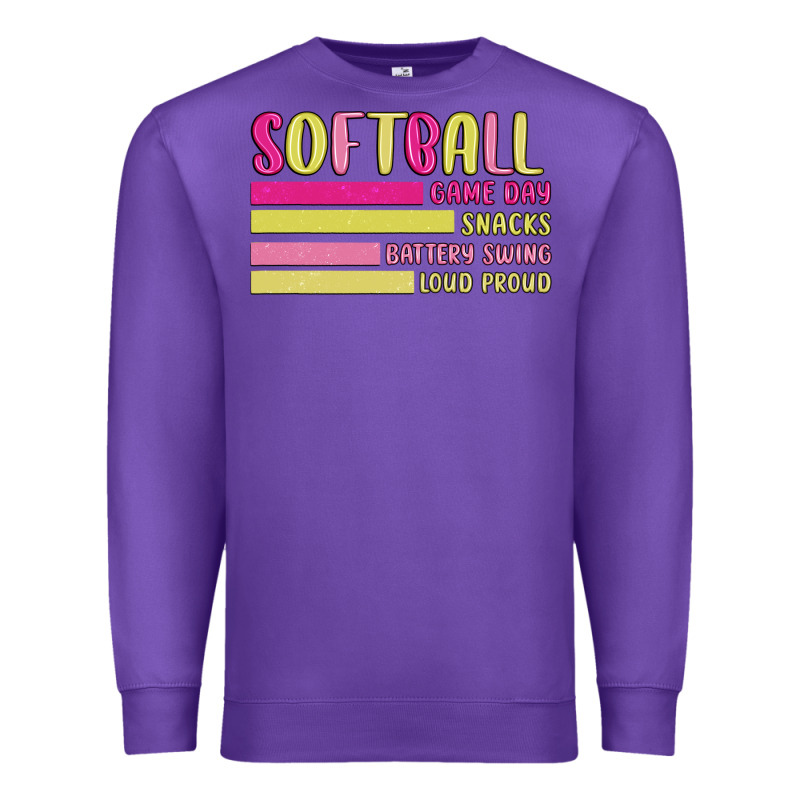 Retro Softball Png Premium Sweatshirt by JahusDesignShop | Teevron