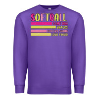Purple retro softball png Premium Sweatshirt - JahusDesignShop