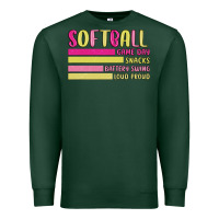 Sports Green retro softball png Premium Sweatshirt - JahusDesignShop