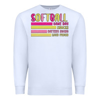 White retro softball png Premium Sweatshirt - JahusDesignShop