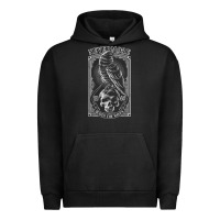 Pigment Black edgar allen poe the raven nevermore t shirt Urban Hoodie - linhVisuals