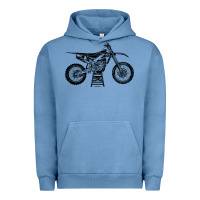 Pigment Pebble Blue YZ450F Eli Tomac Motorcycles Urban Hoodie - linhVisuals