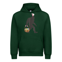 Forest Green funny bigfoot easter design with easter basket and bigfoot t shirt Urban Hoodie - linhVisuals