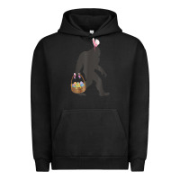 Pigment Black funny bigfoot easter design with easter basket and bigfoot t shirt Urban Hoodie - linhVisuals