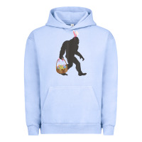 Pigment Grape Ice funny bigfoot easter design with easter basket and bigfoot t shirt Urban Hoodie - linhVisuals