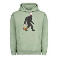 Pigment Oil Green funny bigfoot easter design with easter basket and bigfoot t shirt Urban Hoodie - linhVisuals
