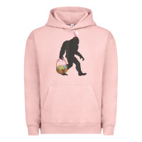 Pigment Salmon funny bigfoot easter design with easter basket and bigfoot t shirt Urban Hoodie - linhVisuals