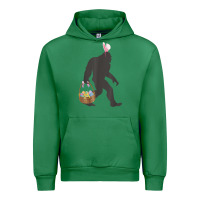 Emerald funny bigfoot easter design with easter basket and bigfoot t shirt Urban Hoodie - linhVisuals
