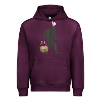 Mauve Wine funny bigfoot easter design with easter basket and bigfoot t shirt Urban Hoodie - linhVisuals
