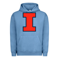 Pigment Pebble Blue illinois fighting illini Urban Hoodie - linhVisuals