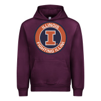 Mauve Wine illinois fighting illini Urban Hoodie - linhVisuals