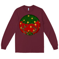 Burgundy christmas Long Sleeve Tee - BundleAndBundleShop