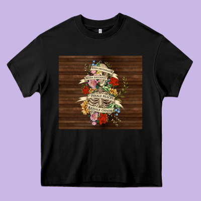 Kinda Emotional With Skeleton Heavy Core Tee Designed By Tumblerdesignbyshophia