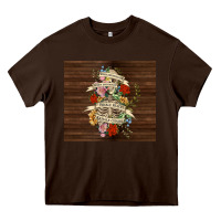 Chocolate Brown kinda emotional with skeleton Heavy Core Tee - TumblerDesignByShophia