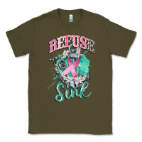 Army Green refuse to sink cancer Classic Tee - CowGirlArtShop