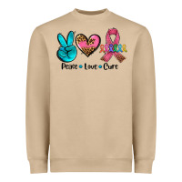 Peace Love  Cure Heavyweight Sweatshirt | Teevron